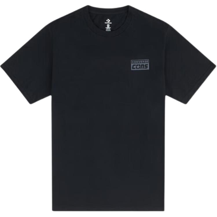 Converse T Shirts Men s Black Crew Neck Moderate MCJ649-023 L
