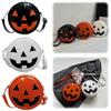 Purse Round Halloween Pumpkin Shoulder Bag Bat Wing Pumpkin Devil Shoulder Bag  Ladies/Girls