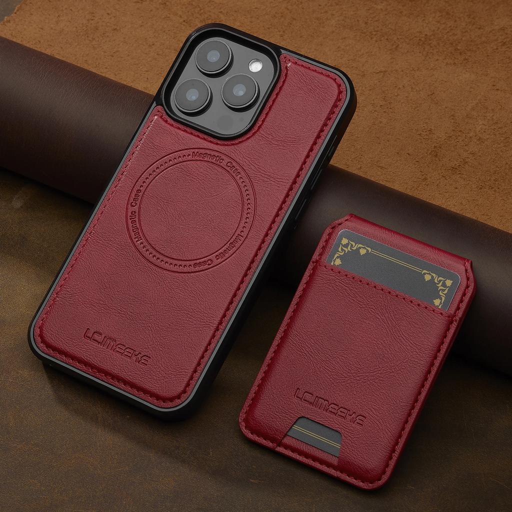 2 in 1 Detachable Magnetic Vertical Cards Solt Wallet Leather Case For iPhone 16 Pro Max 15 Plus 14 13 12 11 SE 2026 For Magsafe