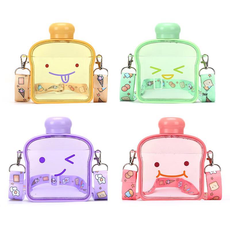 

Toast Bread Portable Water Bottle with Strap