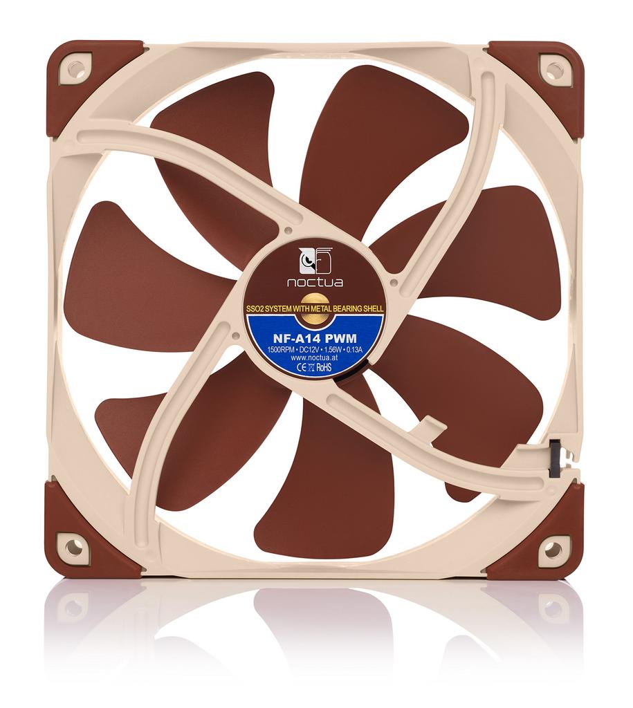 Noctua NF-A14 PWM, Premium Silent Fan, 4-Pin Connection (140mm, Brown)