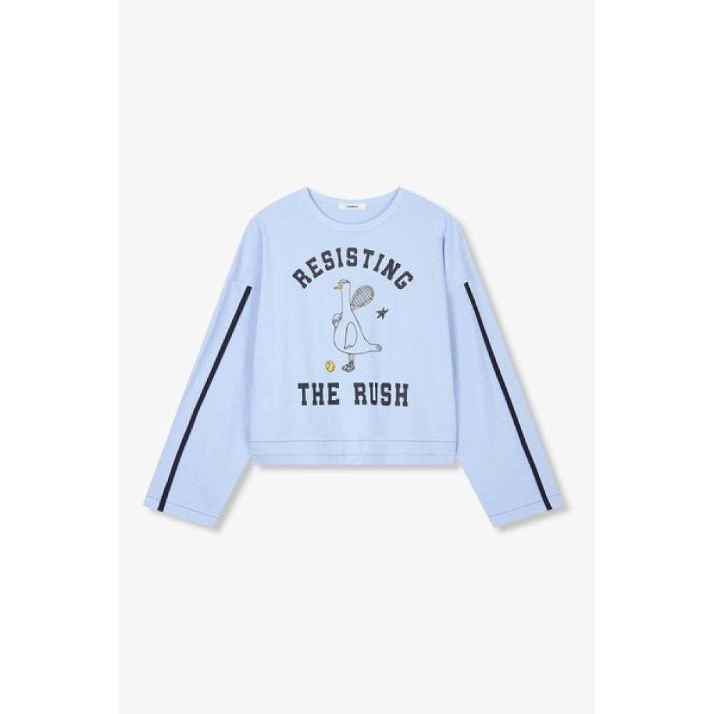 STudio Tomboy Long Sleeve T shirT Single Line Graphic 9106122104ar 52 (light blue)/One size