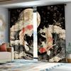 Yin Yang Wave Cherry Blossom Pattern Curtains Polyester Fabric Suitable Living Room Bedroom Curtain Made Of Washable Great Ready