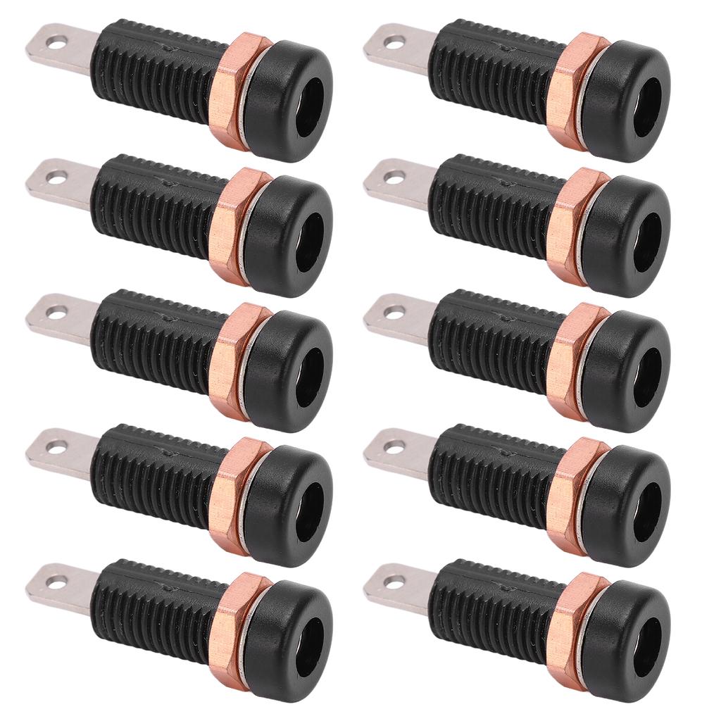 10pcs 4mm Banana Jack Socket Mount Binding Post Connector Adapter Panel for Electronic Instrument