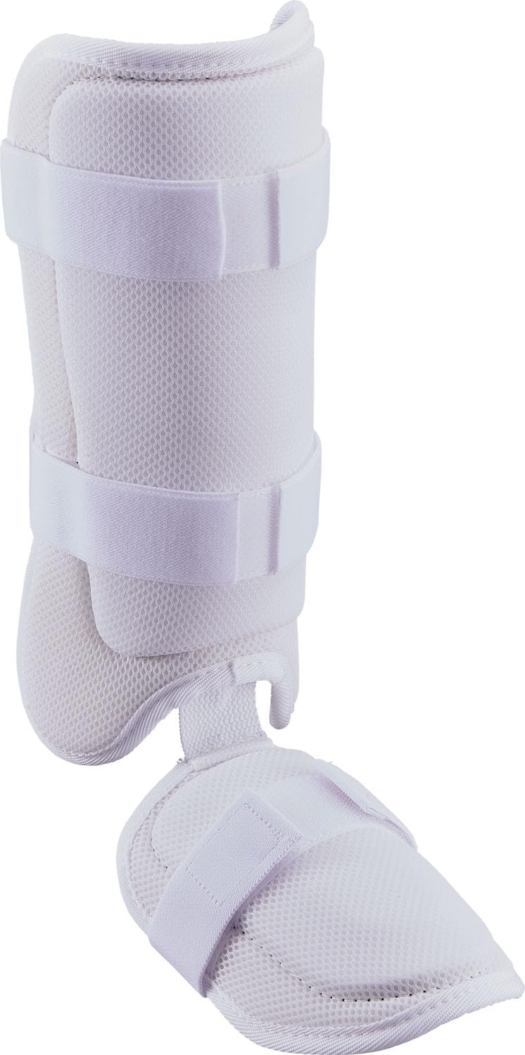 ZETT Baseball Batting Protective High School Baseball Leg White BLL325HS Gear, Compatible, Guards, Ambidextrous, (1100)