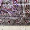 Used ETRO scarf green purple pink beige paisley pattern paisley made in Italy