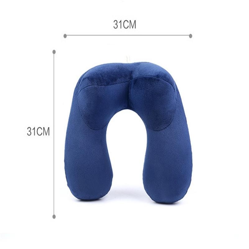 U-Shape Travel Pillow For Airplane Inflatable Neck Pillow With Eye Mask Earbuds Travel Accessories Comfortable Pillow For Sleep