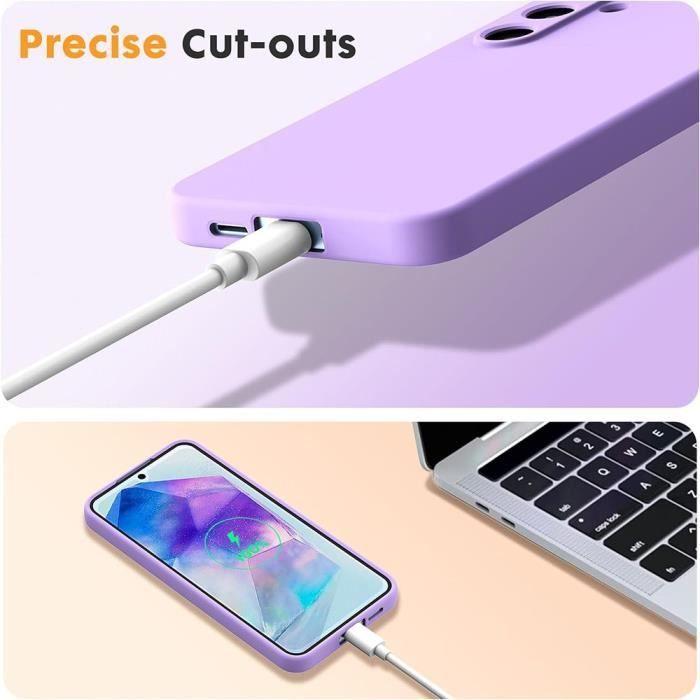 Coque - Samsung - Galaxy A55 5G - Silicone TPU - Ultra fine - Antichoc - Violet