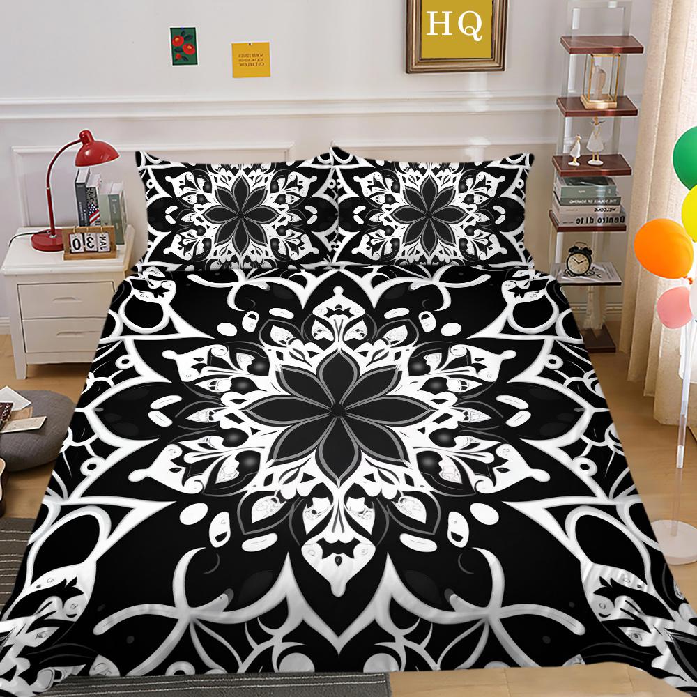 Bedding Set Cover 3D Mandala Printed Luxury Bedroom Decoration King Size Teens Duvet Cover Set