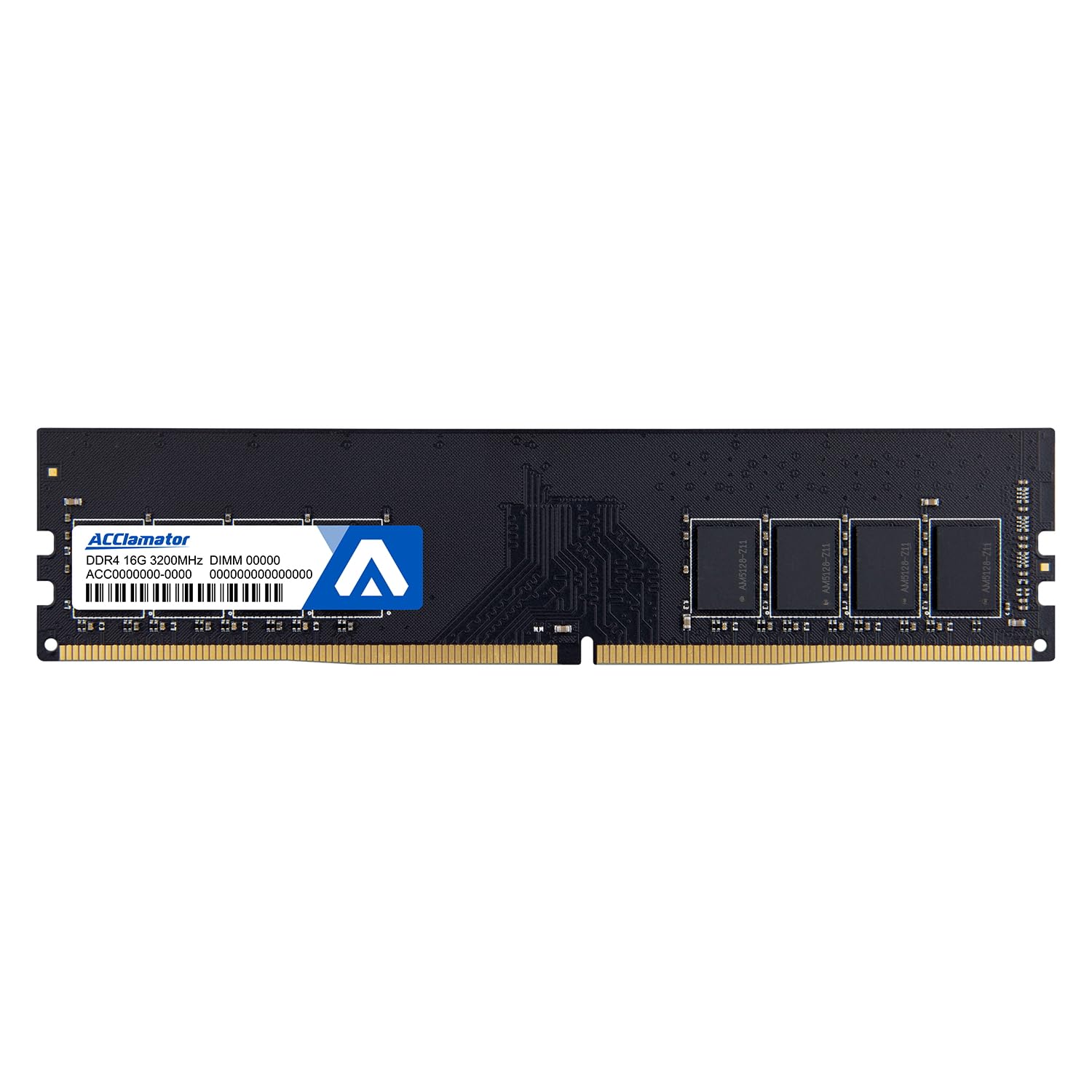 

16GB 3200MHz Memory DDR4 CL22 x Desktop PC Memory Module Acclamator UDIMM/ PC4-25600 1.2V (16GB 1)