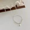 Love transfer bead pendant necklace women's light luxury niche sweater chain simple cold wind collarbone chain accessories