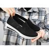 Women's Summer Flying Woven Breathable Casual Shoes, One Foot Shoes, Lightweight Walking Shoes, Solid Color Versatile Single Shoes