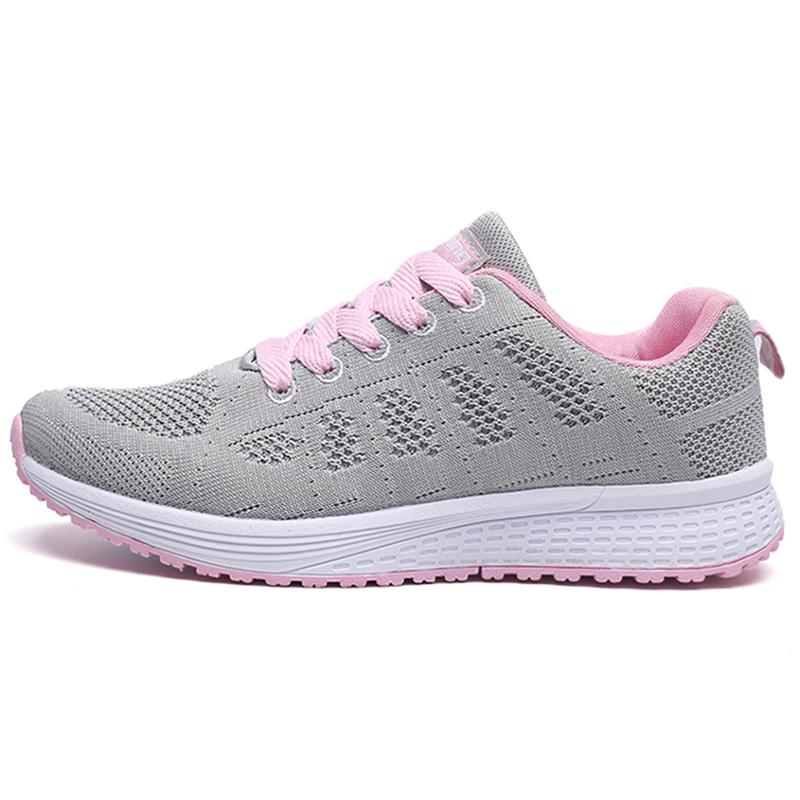 Women Casual Shoes Fashion Breathable Walking Mesh Flat Shoes Sneakers Women's Gym Vulcanized Shoes White Female Footwear