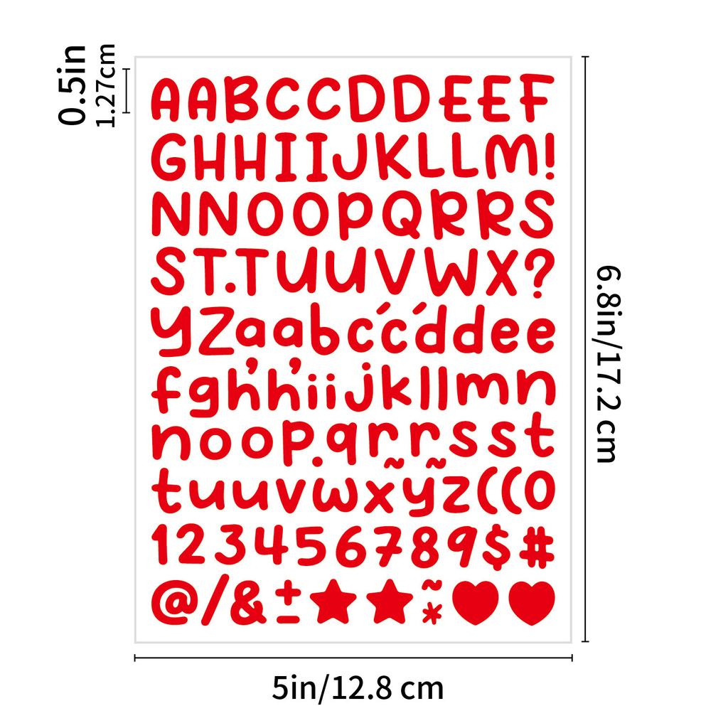 0.5inch Alphabet Stickers Small Size Greeting Cards Decorative Letter Stickers for Clipping Books