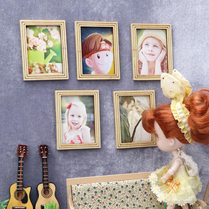 Doll House Mini Furniture Accessories Living Room Micro Scene Model Diy Plain Photo Frame
