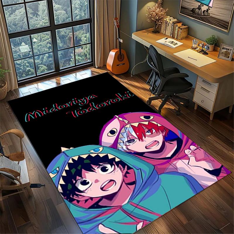 My Hero Academia Gamer Room Rug Large Area Non Slip Washable Floor Mat Bedroom Decor