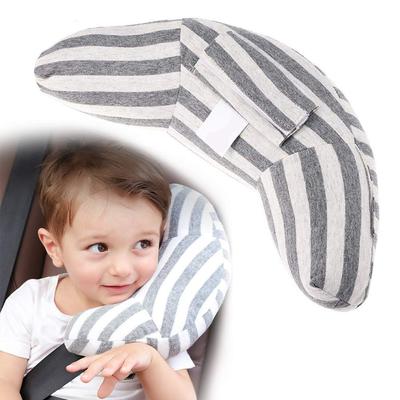 Cuscino da Viaggio per Auto per Bambini e Adulti, Compatibile con Tutte le Auto(Grigio)