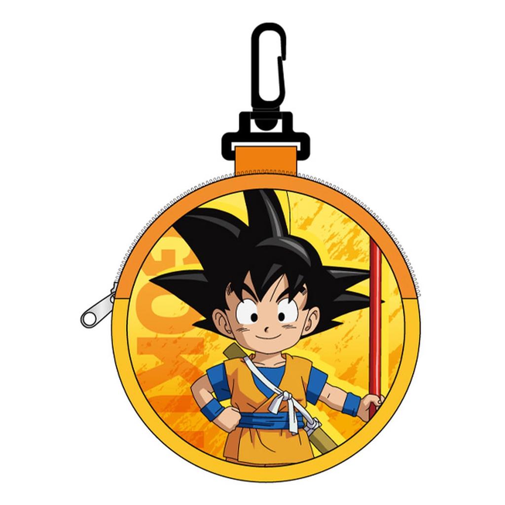 Dragon Ball DAIMA Round Pouch with Carabiner Goku H10 x W10 x K-Company (Neoprene) (Mini) DBD-MKP-GK D1.5cm
