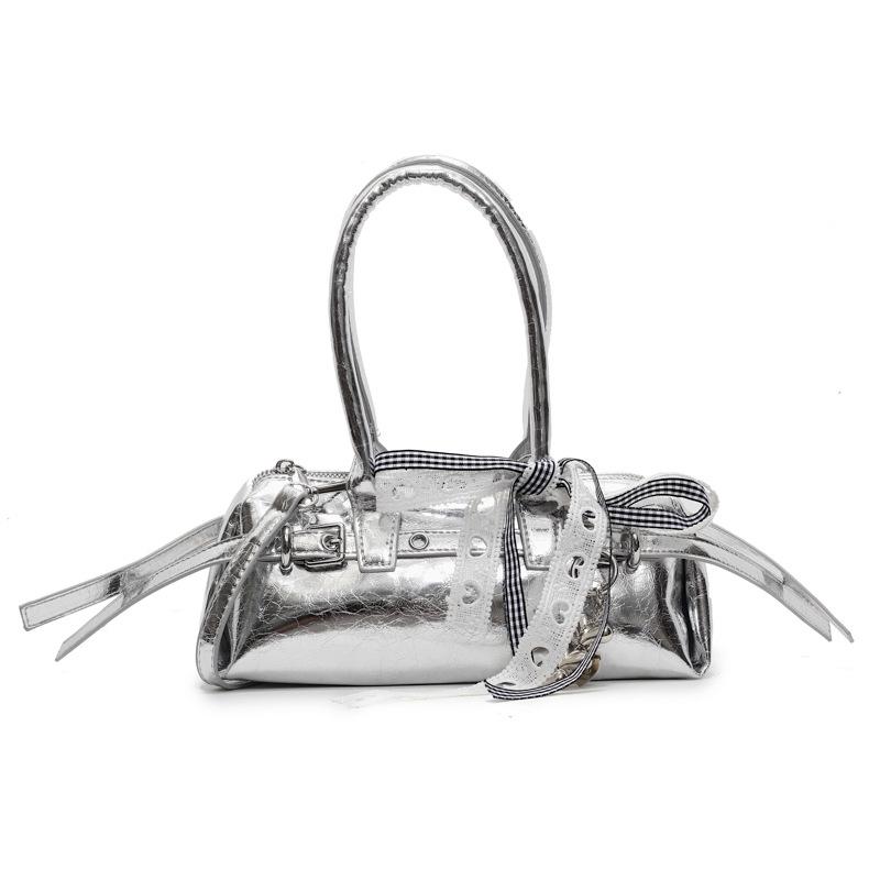 Women Bags Women's Bags 2025 New Mori Fashion Niche Bow Single Shoulder Crossbody Pillow Bag Pu