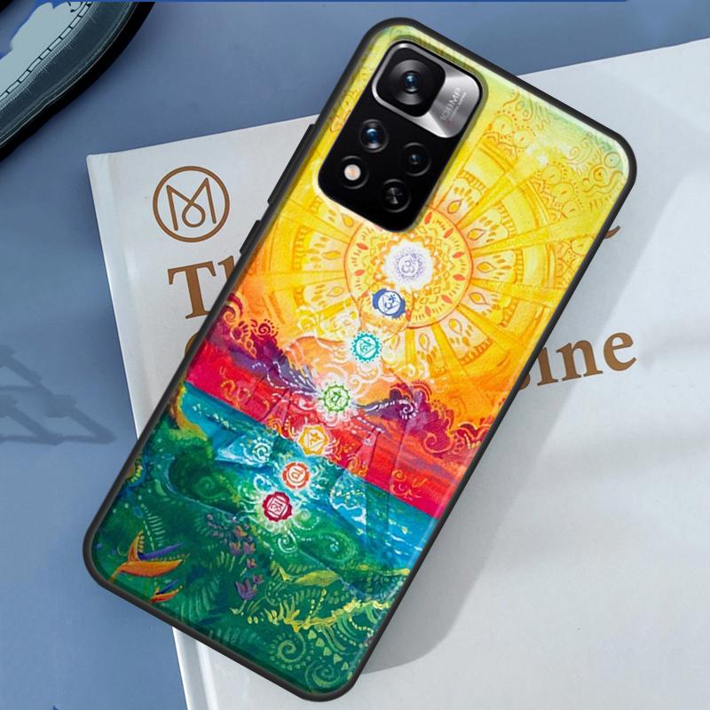 Mandala Chakra Yoga Case For Xiaomi Redmi Note 13 12 11 9 10 14 Pro 9S 10S 11S 12S Redmi 14C 10C 12C 13C Cover