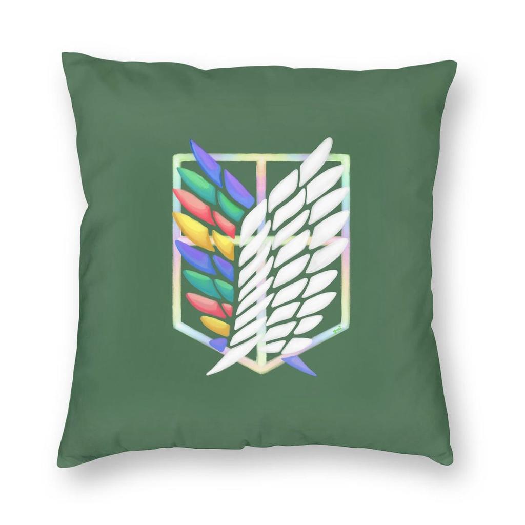 Shingeki No Kyojin Attack On Titan Wings Square Pillowcase Pillow Cover Cushion Throw Pillow for Home Sofa Living Room