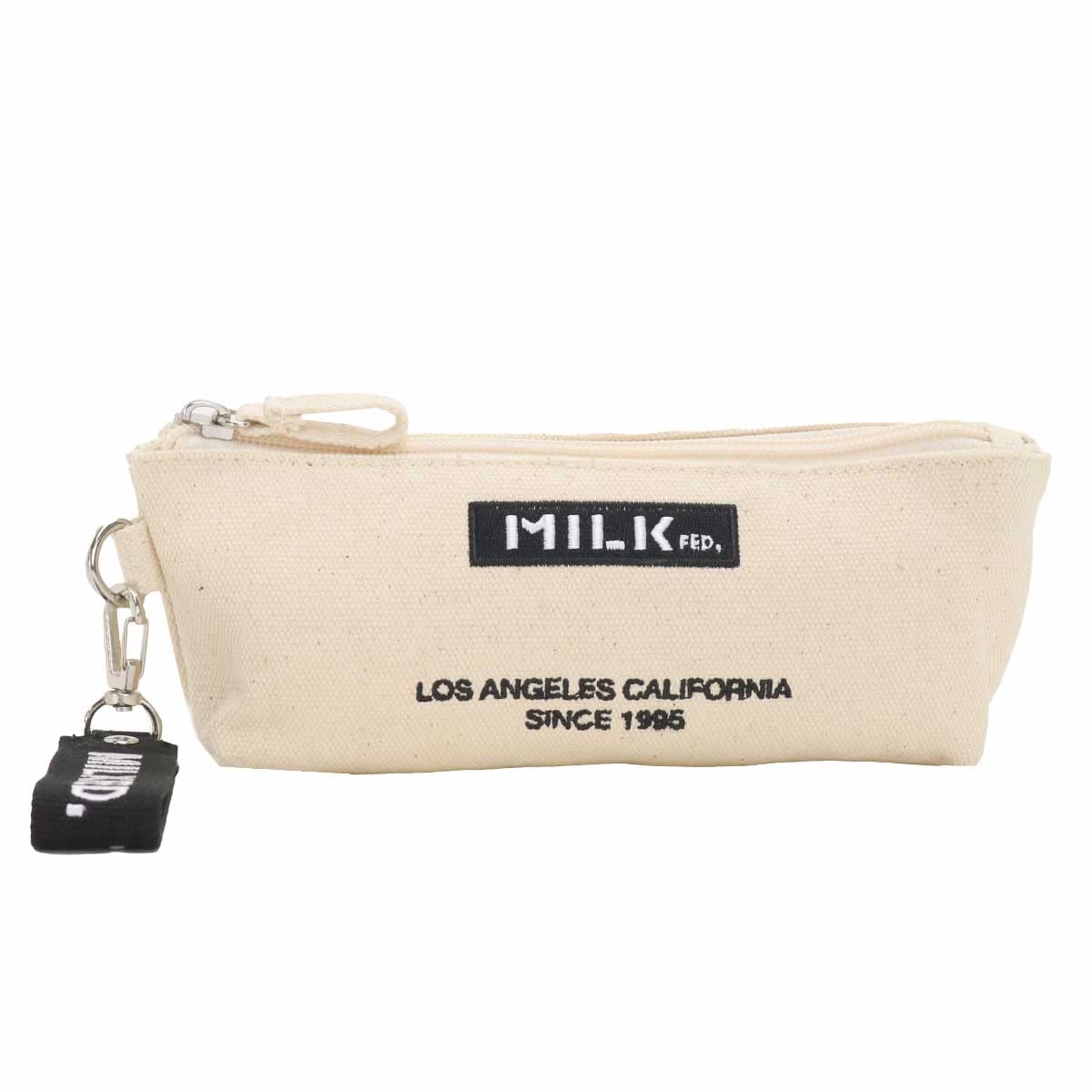 

Pen case EMBROIDERED BAR PENCIL CASE 103211054026 White ONE SIZE [Milkfed]