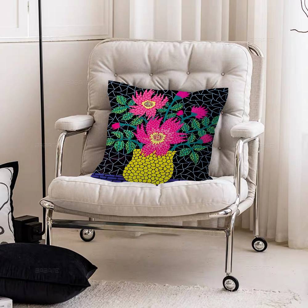Yayoi Kusama Art Anime Pillow Gift Home Office Decoration Pillow Bedroom Sofa Car Cushion CoverPillow Case