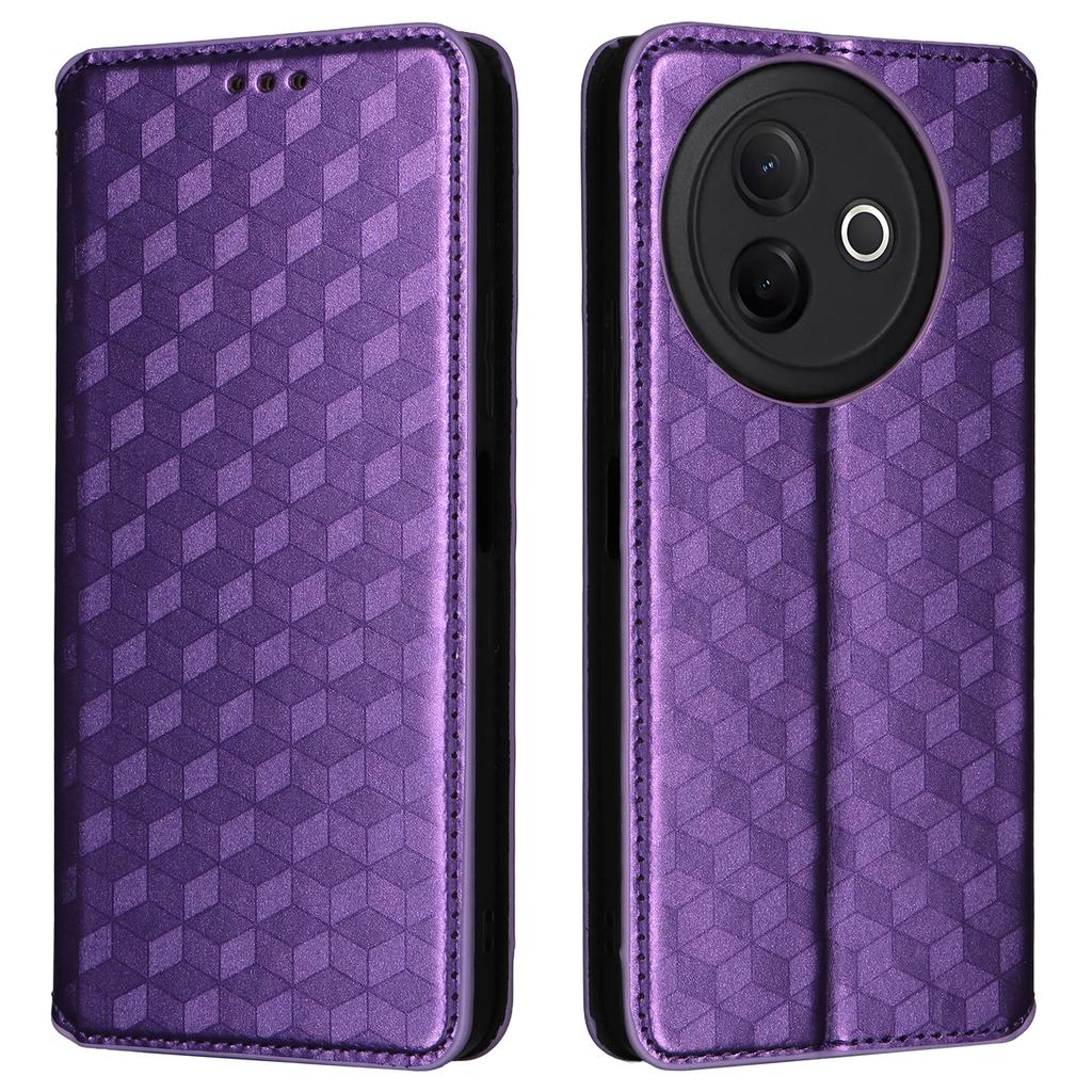 For vivo Y39 5G/Y300i 5G Case Wallet Rhombus Imprinted Leather Phone Cover