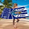 Fc Space Emblem Printed Microfiber Beach Towel, Soft And Absorbent, Quick-Dry, Ideal for Summer Travel, Beach Essential, Swimming Pool