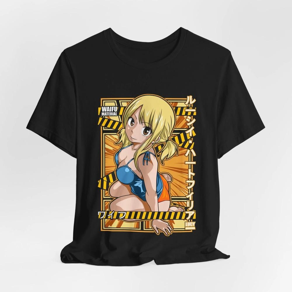 

fairy tail anime t shirt, lucy heartfilia, manga anime waifu lot L