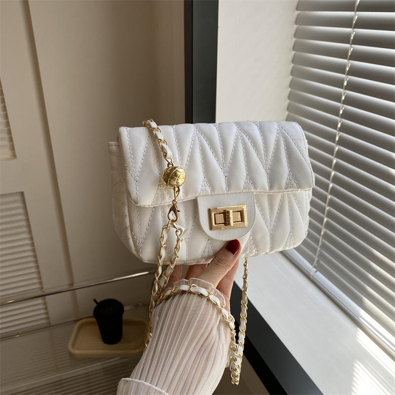 Francouzská Niche Móda Ležérní Výšivka Řetízek Jedno Rameno Crossbody Kabelka Populární Jarní Nová Podpažní Kabelka