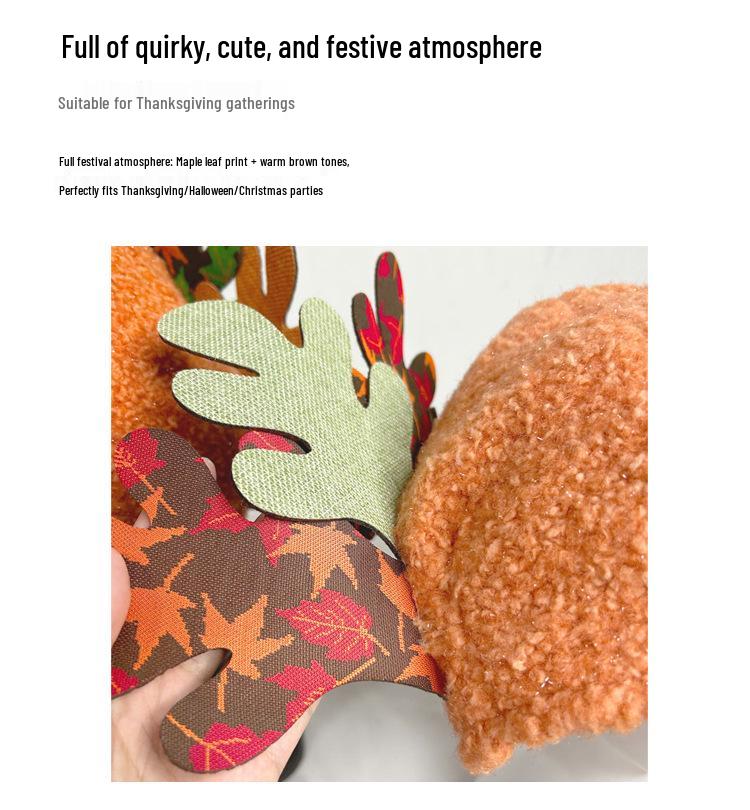 Thanksgiving Cartoon Turkey Plush Hat - Festive Party Decoration