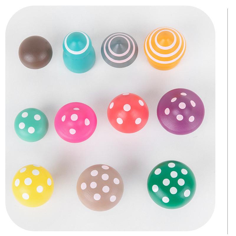 Children Number Wooden And Counts Mushroom Toys For Early Math Logic Skills