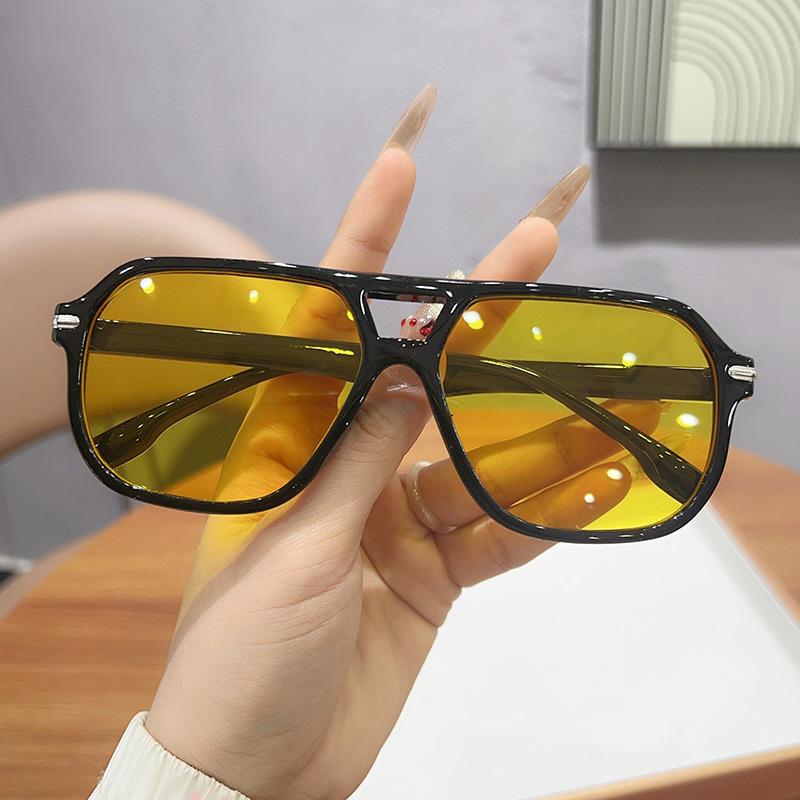 JYL Sunglasses Men Uv Protection Round Face Driving Face Slimming 2392 A-16237
