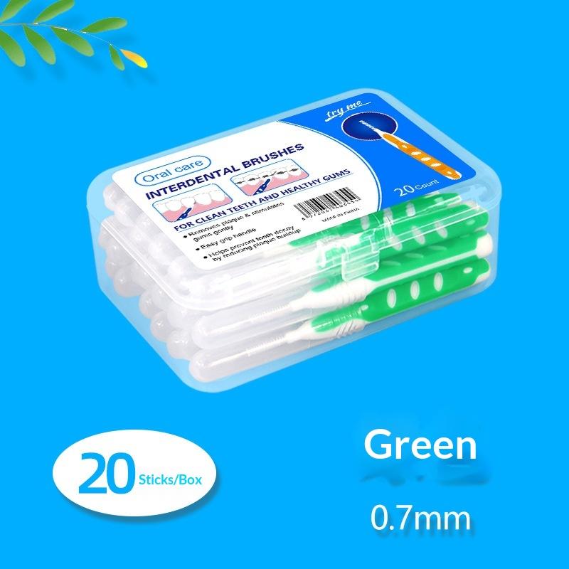 20Pcs/Box Interdental Brush Dental Teeth Brush Oral Cleaning Tool Removes Food And Plaque Cleaning Tools Soft Micro Brushes