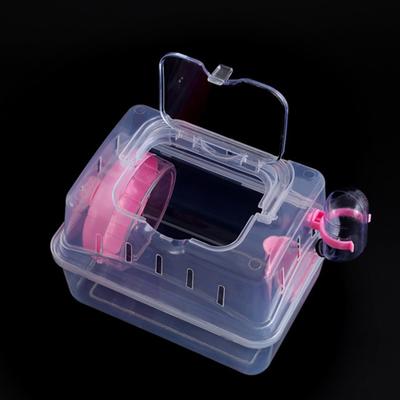 Yousheng Hamster Travel Case with Food Bowl Running Wheel Multifunctional Portable Hamster Carrier Small Pet Crate Pet Supplies