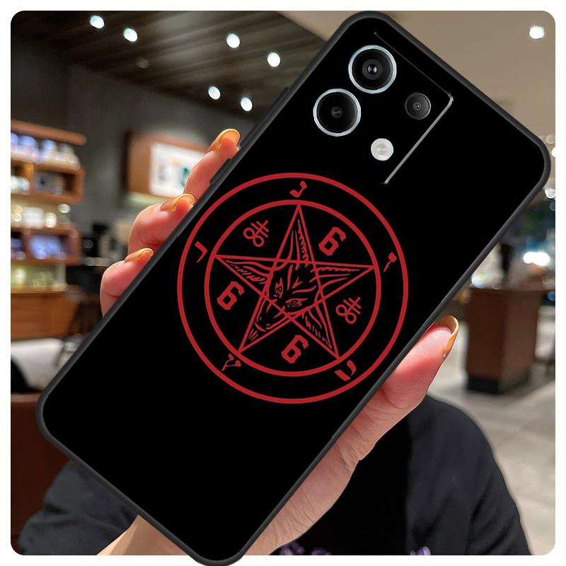 Pentagram 666 Demonic Satanic Case For Xiaomi Redmi Note 12 9 10 11 13 14 Pro 11S 12S Cover For Redmi 13C 12C 10C 14C 15 C
