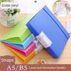 A5/B5 Loose-Leaf Document Holder 100 Pages Transparent Insert Bag 20/26 Holes Loose-Leaf Folder Invoice Storage Clip