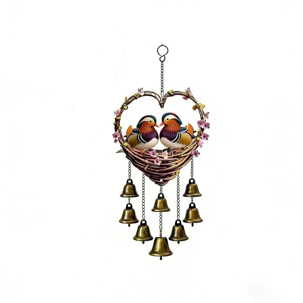 Goose Wind Chime with Bells Eagle Decorative Chain Garden Decoration Bird Hanging Pendant Home