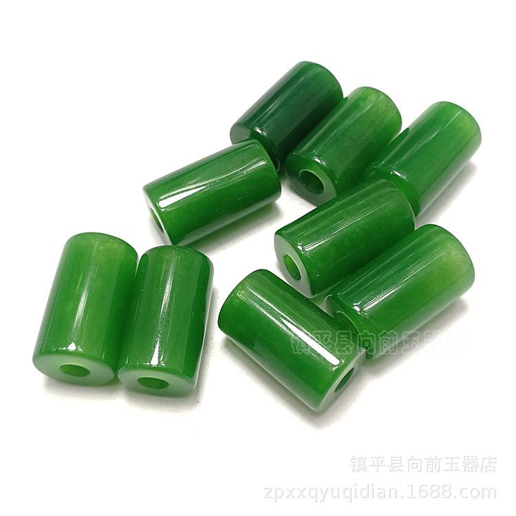 Малазийские нефритовые цилиндрические бусины для DIY-украшений, 12x20 мм, длинный бочонок
