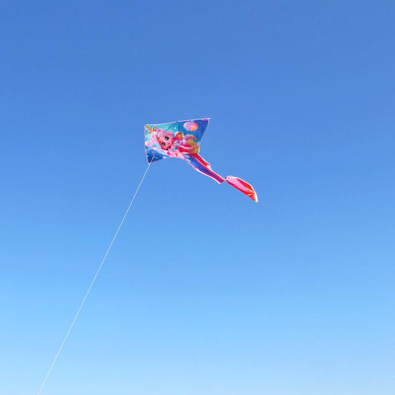 Weifang Mermaid Kite for Kids & Adults – Easy-Fly Cartoon Design with Line Reel
