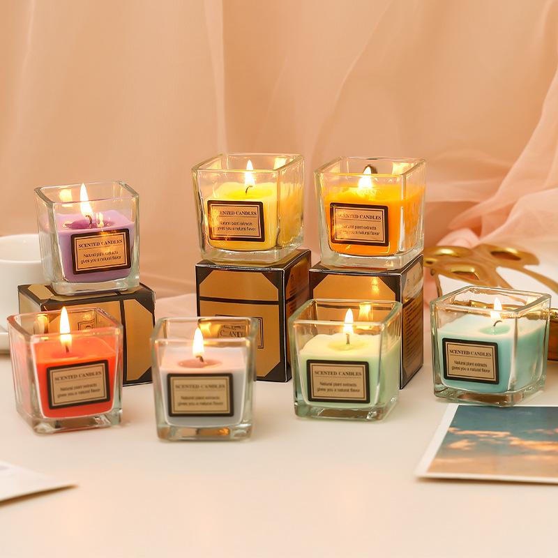 DIY Handmade Creative Glass Scented Candle Without Romantic Essential Oil Scented Candle Gift Box