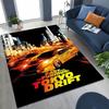 Alfombra Decorativa Rápida y Furiosa X Dominic Art para Dormitorio Sala de Estar Sofá Hogar Felpudo, Alfombrilla de Suelo Grande Antideslizante para Niños