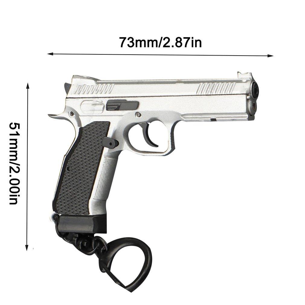 Klíčenka ve tvaru taktické pistole Odnímatelné mini přenosné dekorace Řetízkový kroužek