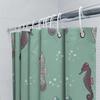 Seepferdchen-Druck Duschvorhänge Bad-Taschentuch Aufbewahrungstasche Wasserdicht Heimdekoration Badezimmerzubehör Dekoratives Set