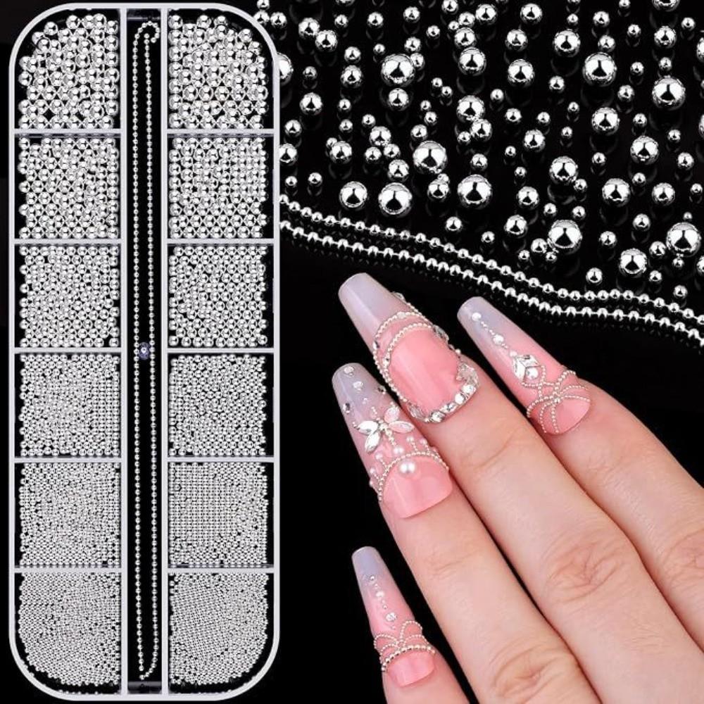 Gold Metallic Nail Art Beads Bead Rivet 3D Nail Art New Nail Art Studs Manicure Accessories