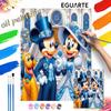 Oil Paint Hand Painting Kit Wedding Mickey Minnie Decoration Classic Style Home Decor Romantic Couple Wall Art Canvas Gift Set