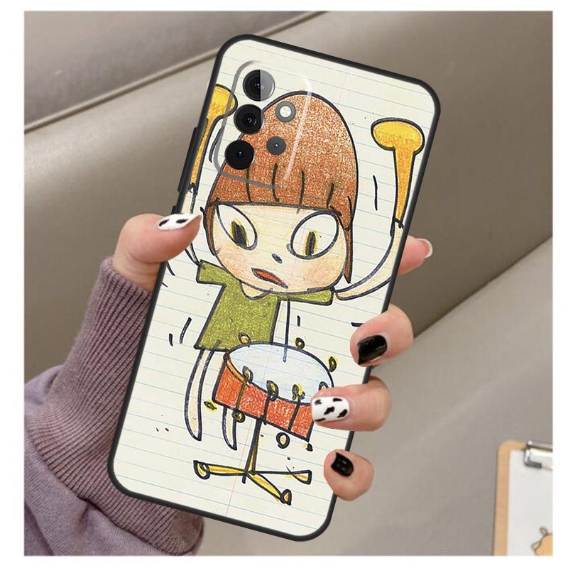 Cartoon Aesthetic Yoshitomo Nara Case For Samsung Galaxy A56 A16 A26 A36 A06 A52 A53 A33 A13 A34 A54 A14 A15 A35 A55 A22 A32