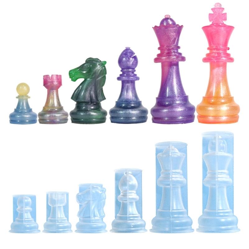 Chess Sets Resin Silicone Molds Board Game Moulds Large Chess Mold Chess Piece Mould Silicone Material for Epoxy Resin