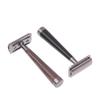 Double Edge Safety Razor, Faux Wood Zinc Alloy Handle Razor With 5 Stainless Steel Blades, Heavy Duty Eco-Friendly Razor